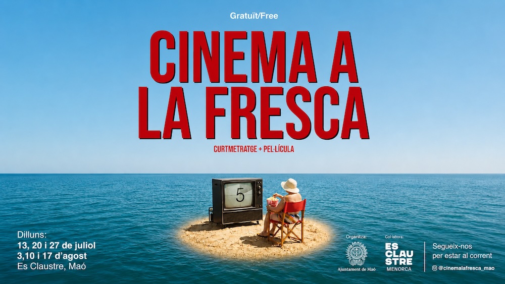 CINEMA A LA FRESCA
Tots els dilluns d’entre juliol i agost, a les 21.30h